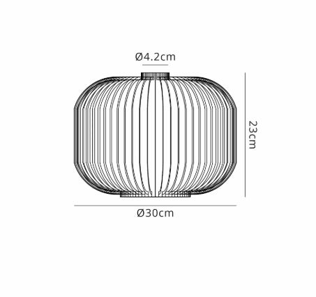 Atmore Black Chrome & Black Plate with 4 Pumpkin Shaped Glass Shades